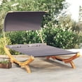 thumbnail image 1 of vidaXL Outdoor Double Chaise Lounge Patio Daybed with Canopy Solid Wood Bent, 1 of 5