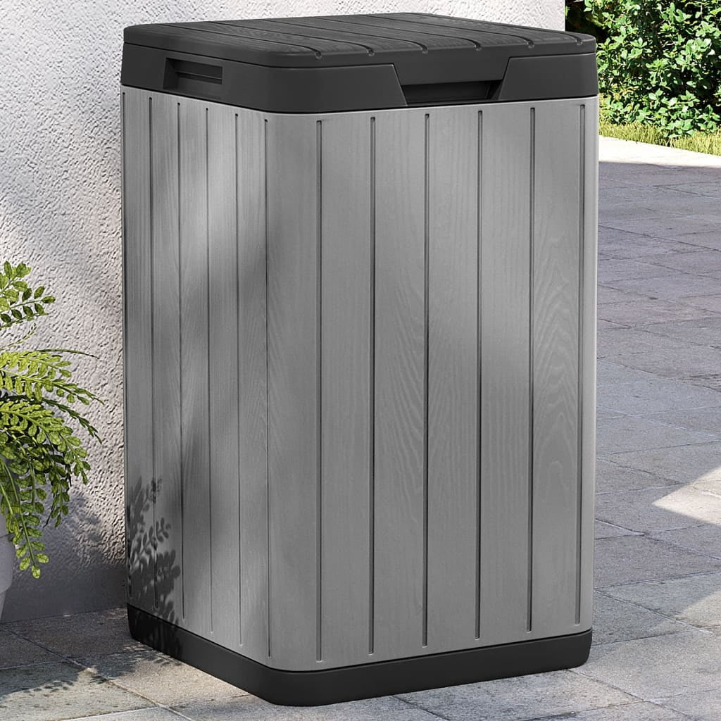 Garbage Dustbin Outside vidaXL Outdoor Garbage Bin Gray 15