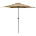 thumbnail image 1 of vidaXL Garden Parasol Taupe Polyester Standard Garden Parasol Round, 1 of 7