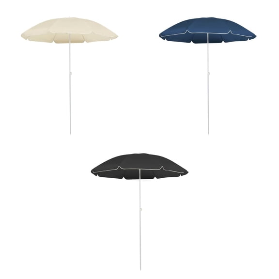 vidaXL Outdoor Parasol with Steel Pole Sand Garden Beach Umbrella Multi Colors