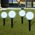 thumbnail image 1 of vidaXL Garden Light Set of 4 White glossy ball, black tube, 1 of 6