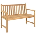 thumbnail image 1 of vidaXL Outdoor Patio Bench Garden Front Porch Chair Bench Solid Wood Teak, 1 of 29