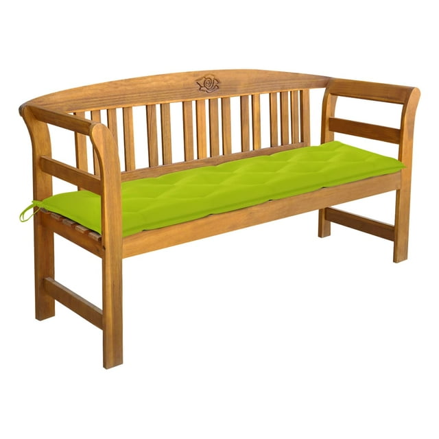 vidaXL Outdoor Patio Bench Garden Park Bench with Cushion Solid Wood Acacia