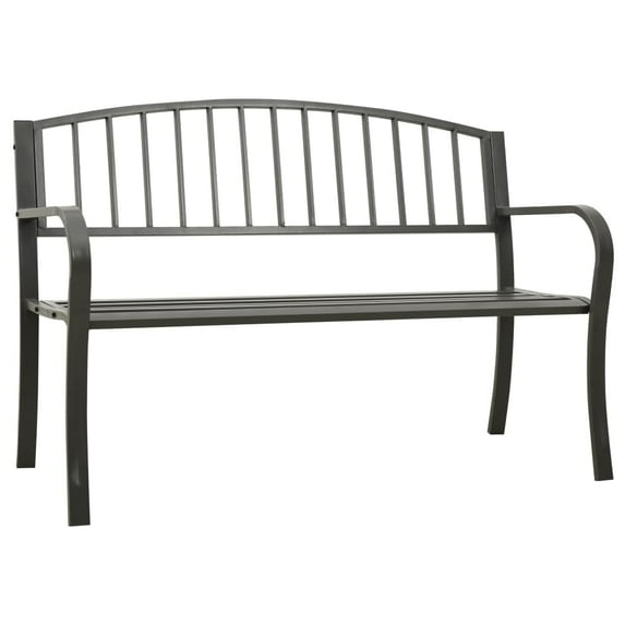 vidaXL Outdoor Patio Bench Garden Park Steel Bench for Outdoor Backyard Steel