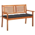 thumbnail image 1 of vidaXL Bench Natural wood Solid eucalyptus wood 47.2 in long Durable, 1 of 6