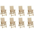thumbnail image 1 of vidaXL Outdoor Recliner Chairs Patio Chair with Cushions Solid Wood Acacia, 1 of 9