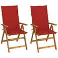 thumbnail image 1 of vidaXL Outdoor Recliner Chairs Patio Chair with Cushions Solid Wood Acacia, 1 of 9