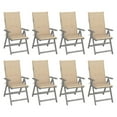 thumbnail image 1 of vidaXL Outdoor Recliner Chairs Patio Chair with Cushions Solid Wood Acacia, 1 of 11