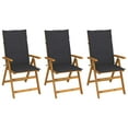 thumbnail image 1 of vidaXL Outdoor Recliner Chairs Patio Chair with Cushions Solid Wood Acacia, 1 of 9