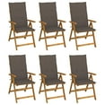 thumbnail image 1 of vidaXL Outdoor Recliner Chairs Patio Chair with Cushions Solid Wood Acacia, 1 of 10