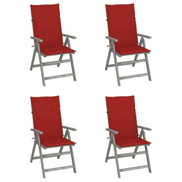vidaXL Outdoor Recliner Chairs Patio Chair with Cushions Solid Wood Acacia