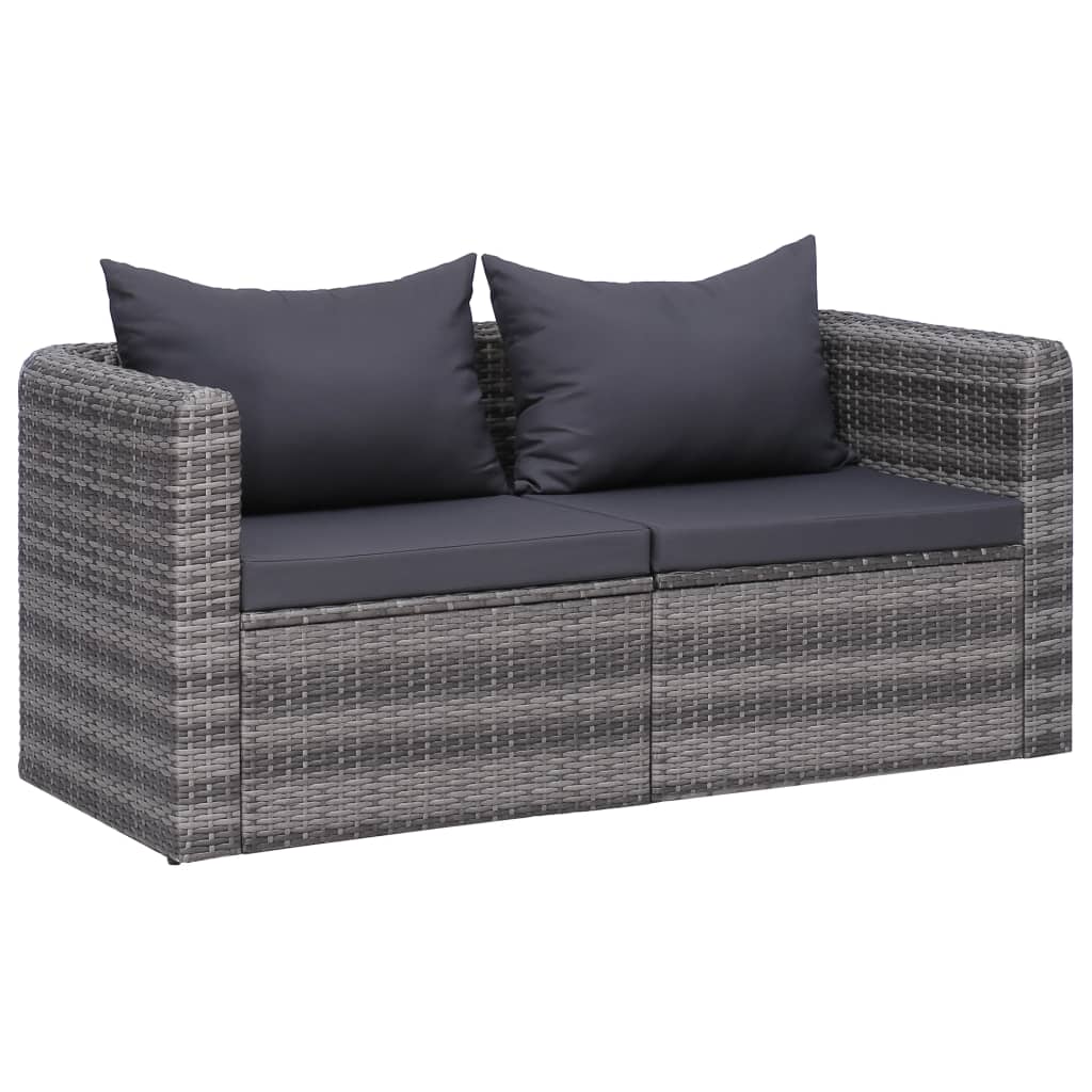 VidaXL Casual Exterior PE Rattan Outdoor Patio Corner Sofa Set with Cushions