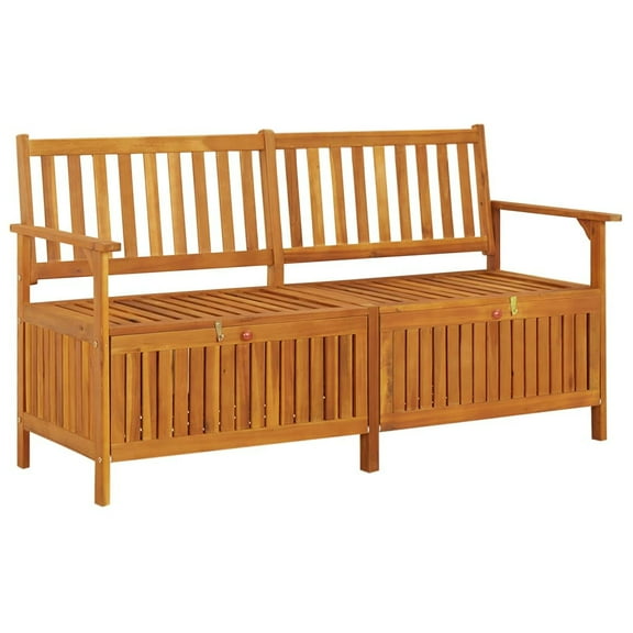vidaXL Outdoor Storage Bench Deck Box for Patio Furniture Solid Wood Acacia