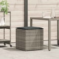 thumbnail image 1 of vidaXL Outdoor Storage Box Gray and Dark Gray Rattan Large Storage, 1 of 3