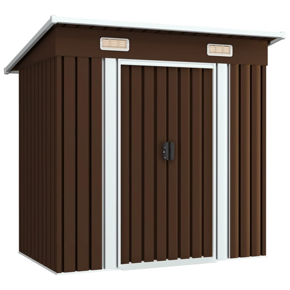 vidaXL Outdoor Storage Shed Garden Shed Patio Metal Storage Backyard Shed