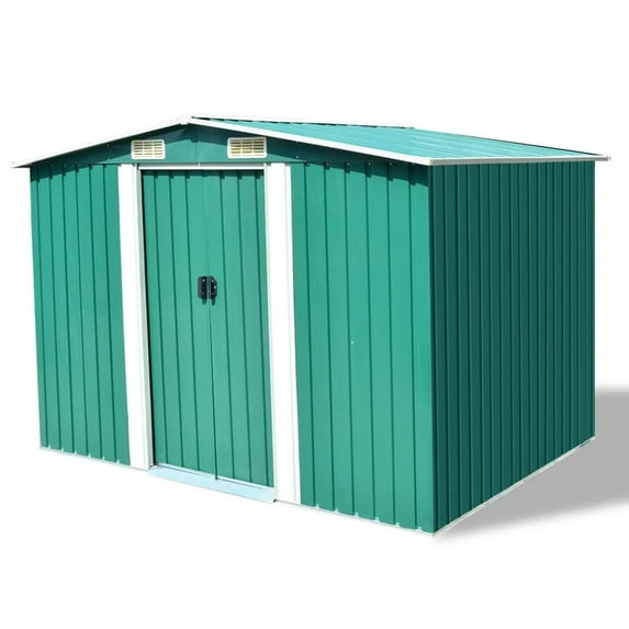 vidaXL Outdoor Storage Shed Garden Shed Patio Metal Storage Shed Backyard Shed