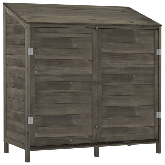 vidaXL Garden Shed Anthracite Solid fir wood Medium Garden Shed