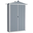 thumbnail image 1 of vidaXL Outdoor Storage Shed Garden Shed with 3 Shelves Metal Storage Shed, 1 of 4