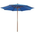 thumbnail image 1 of vidaXL Outdoor Umbrella Parasol with Crank Patio Sunshade Bamboo and Wood, 1 of 7