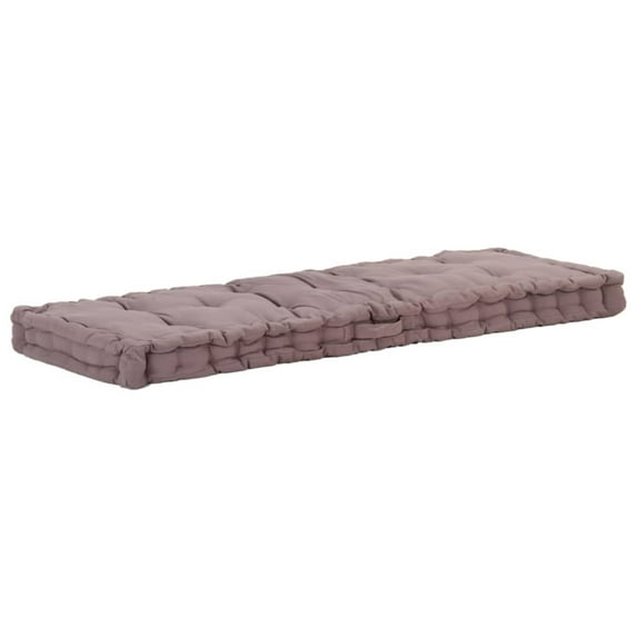 vidaXL Pallet Floor Cushion Cotton 47.2"x15.7"x2.8" Taupe