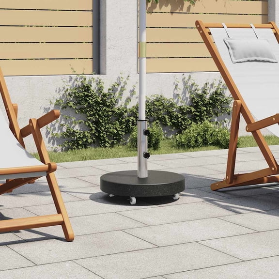 vidaXL Parasol Base Granite 66.1 lb Round Black