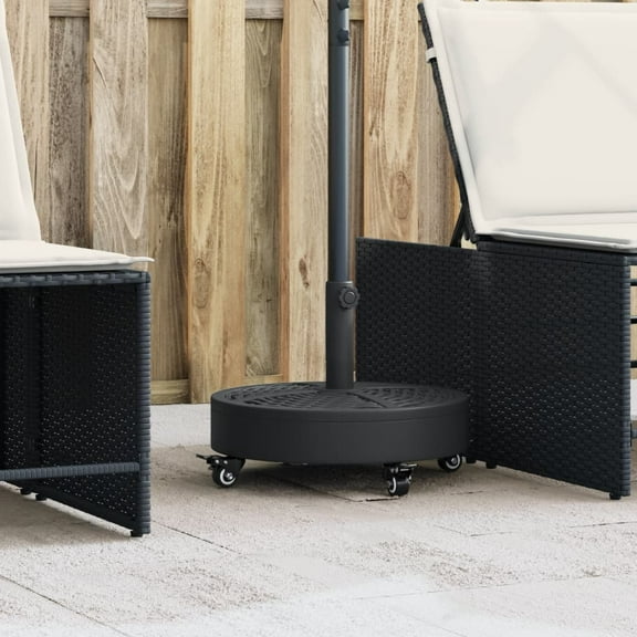 vidaXL Parasol Base with Wheels for 1.5"/1.9" Poles 59.5 lb Round