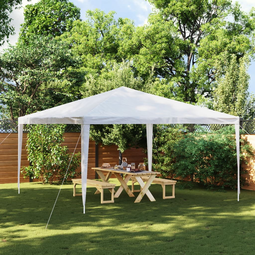 White Polyethylene Outdoor Party Tent with Heavy-Duty Iron Frame