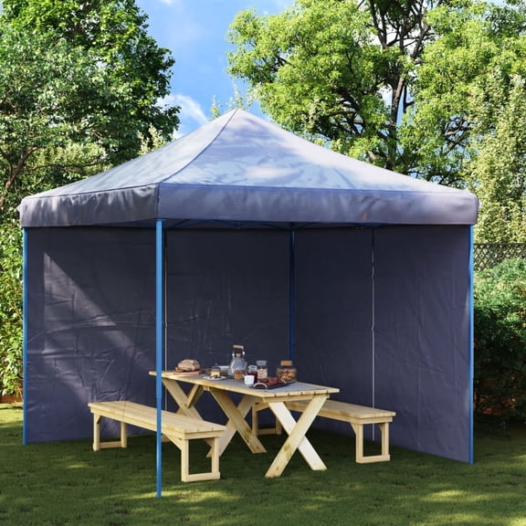 vidaXL 118.1 in x 76.8 in Blue Outdoor Canopy Sidewalls