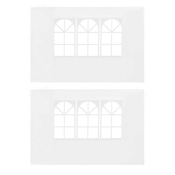 vidaXL Party Tent Sidewall 2 Pcs Pavilion Canopy Sidewall with Windows PE