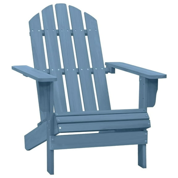 vidaXL Patio Adirondack Chair Solid Fir Wood Blue