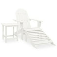 thumbnail image 1 of vidaXL Patio Adirondack Chair with Ottoman&Table Solid Fir Wood White, 1 of 12