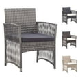 thumbnail image 1 of vidaXL Patio Armchairs with Cushions Outdoor Lounge Chair 2 Pcs Poly Rattan, 1 of 30