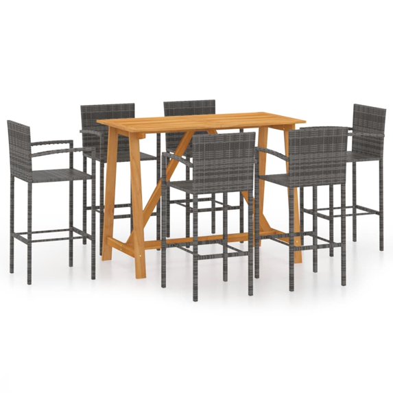 vidaXL Patio Bar Set Bar Table and Stools Patio Furniture Set Conversation Set