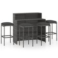 thumbnail image 1 of vidaXL Patio Bar Set Bar Table and Stools Patio Furniture Set with Cushions, 1 of 49
