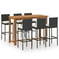 thumbnail image 1 of vidaXL Patio Bar Set Bar Table and Stools Patio Furniture Set with Cushions, 1 of 31