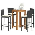 thumbnail image 1 of vidaXL Patio Bar Set Outdoor Garden Furniture Solid Wood Acacia and Poly Rattan, 1 of 11