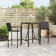 thumbnail image 1 of vidaXL Patio Bar Set Outdoor Patio Wicker Set Bar Height Chair Poly Rattan, 1 of 9