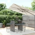 thumbnail image 1 of vidaXL Patio Bar Set Outdoor Table and Chair Set with Cushions Poly Rattan, 1 of 38