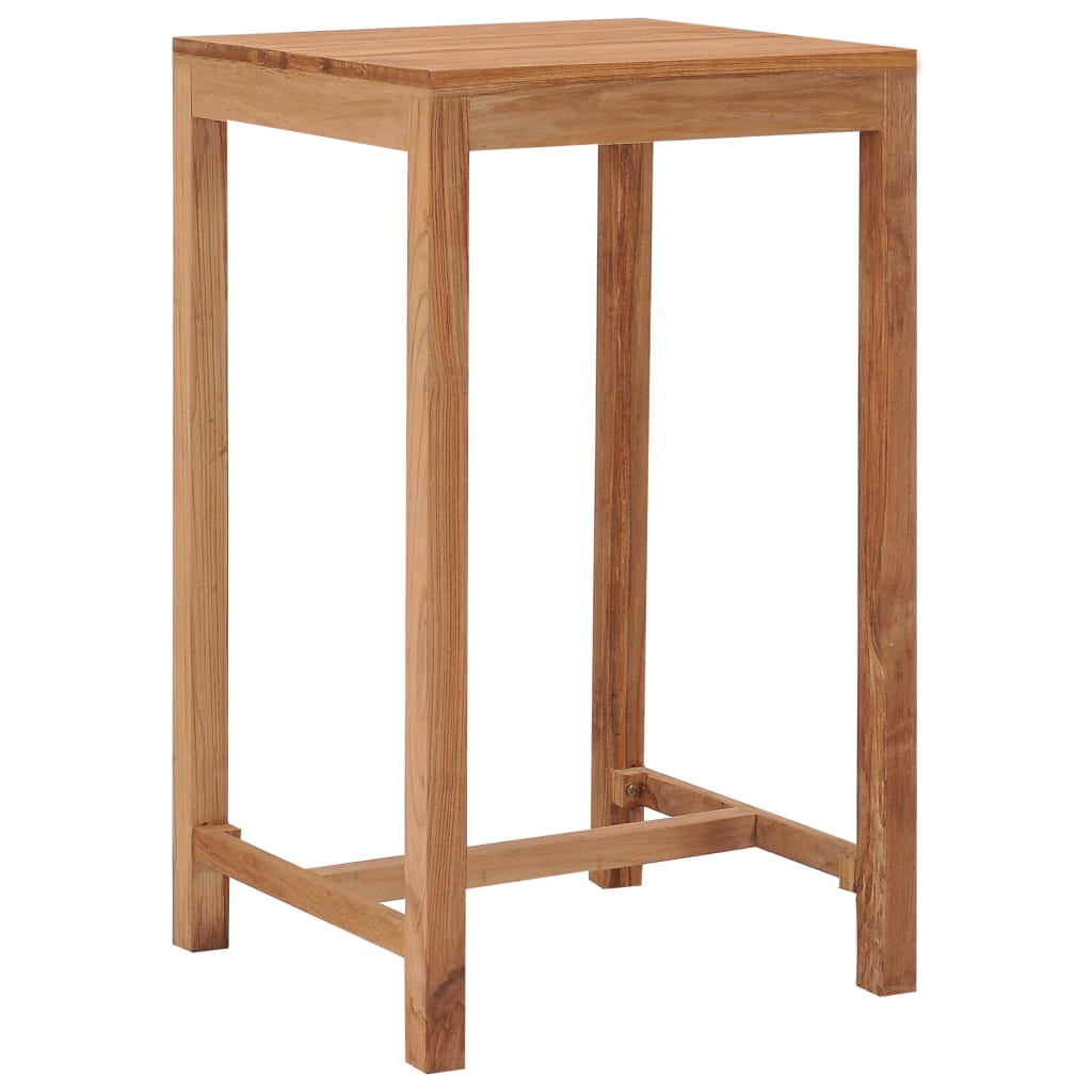 Solid Teak Wood Rustic Outdoor Patio Bar Table