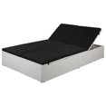 thumbnail image 1 of vidaXL Patio Bed Outdoor Double Chaise Lounge Bed with Cushion Poly Rattan, 1 of 3