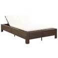 thumbnail image 1 of vidaXL Patio Bed Outdoor Rattan 2-Person Sun Lounger with Cushion Poly Rattan, 1 of 37