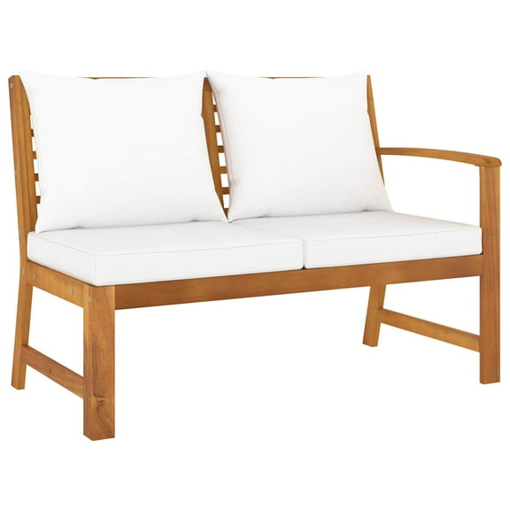 vidaXL Garden Bench Natural wood, Cream