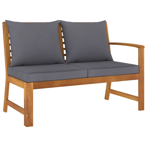 vidaXL Garden Bench Dark grey Solid acacia wood 45.1 in Durable