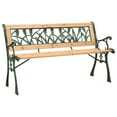 thumbnail image 1 of vidaXL Patio Bench 48" Cast Iron and Solid Firwood, 1 of 4