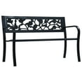 thumbnail image 1 of vidaXL Patio Bench 49.2" Black Steel, 1 of 8