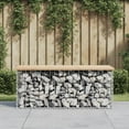 thumbnail image 1 of vidaXL Garden Bench Natural Wood Solid pinewood, Galvanized steel Compact, 1 of 6