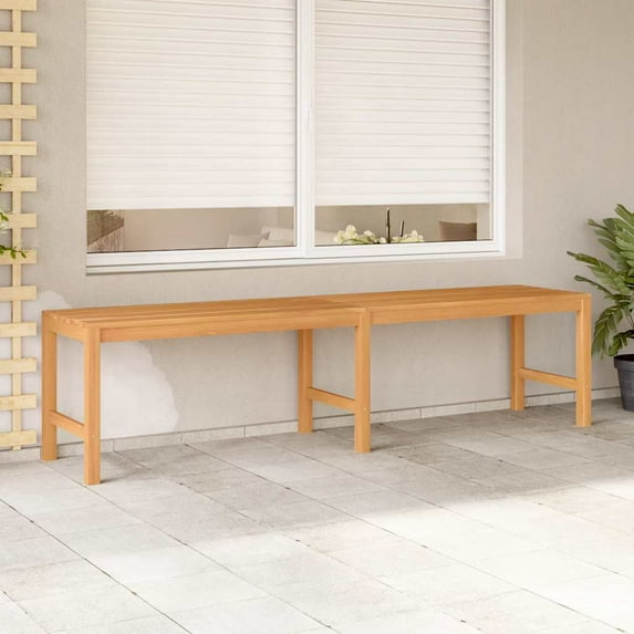vidaXL Patio Bench, Indoor/Outdoor for Entryway, Garden, Solid Teak Wood, 70.9"x15.7"x17.7" Brown