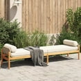 thumbnail image 1 of vidaXL Patio Bench with Cushion Outdoor Loveseat Furniture Poly Rattan Acacia, 1 of 9