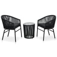 thumbnail image 1 of vidaXL Patio Bistro Set 3 Piece Patio Round Table Set Conversation Set Rattan, 1 of 23