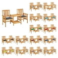 thumbnail image 1 of vidaXL Patio Bistro Set Table and Chairs Conversation Set Solid Acacia Wood, 1 of 34
